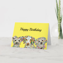 テリアブリタニースパニエル犬ビチョンカード カード