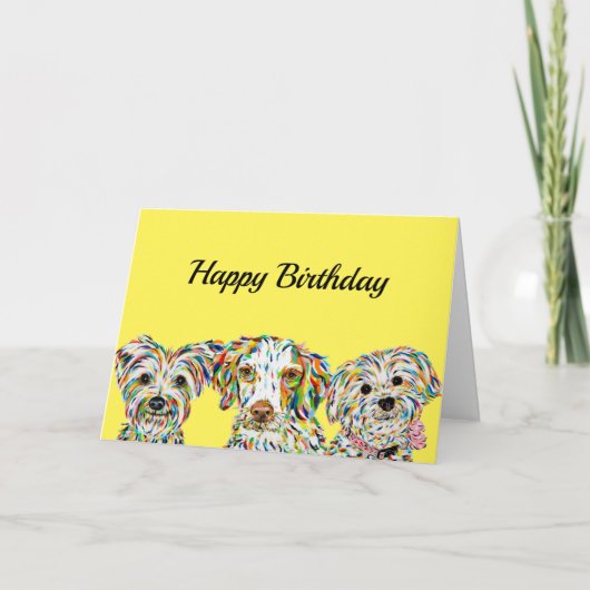 テリアブリタニースパニエル犬ビチョンカード カード (正面)