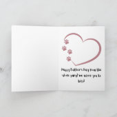 テリアペット犬ハッピーファーザーズカード サンキューカード (内部)