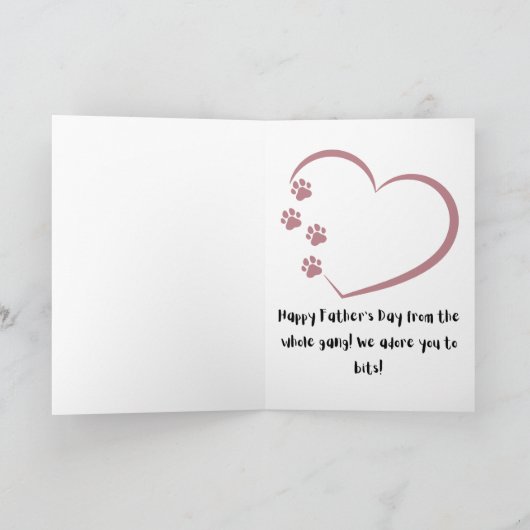 テリアペット犬ハッピーファーザーズカード サンキューカード (内部)