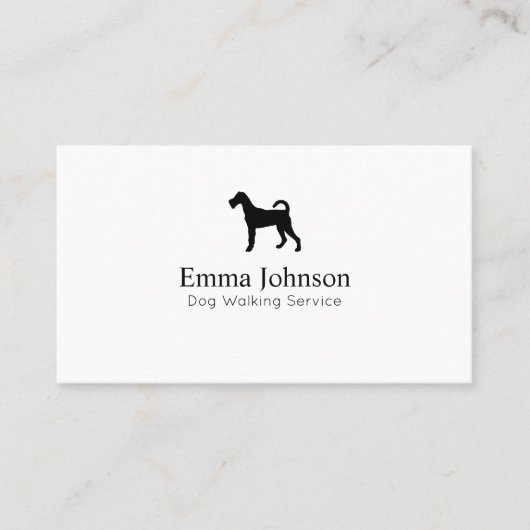 テリアモダンロゴ犬歩く名刺 名刺 (正面)