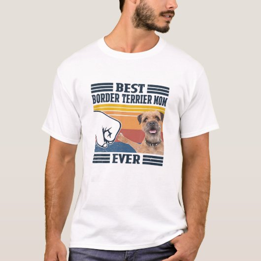 テリア最高のー縁どーの母なる母なる日のヴィンテージ Tシャツ (正面)