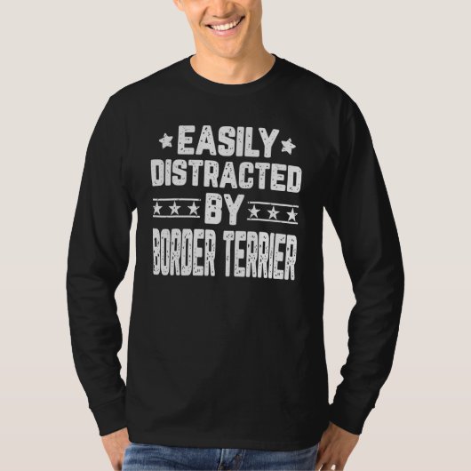 テリア犬に気縁どを取られる Tシャツ (正面)