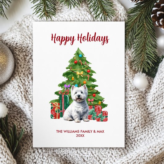テリア犬のクリスマス シーズンカード
