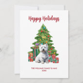 テリア犬のクリスマス シーズンカード (正面)