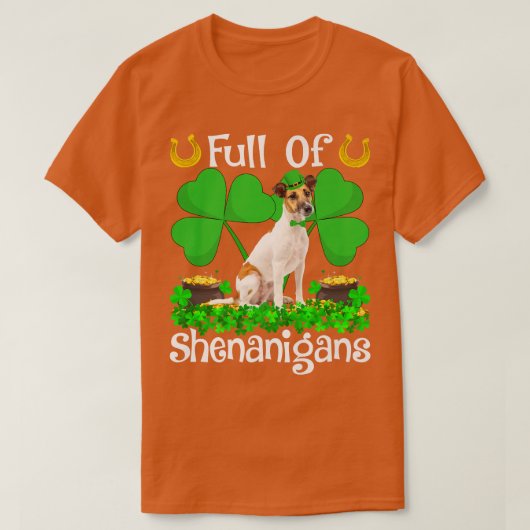 テリア犬のセントのためのシェナニガンでいっぱいである Tシャツ (デザイン正面)