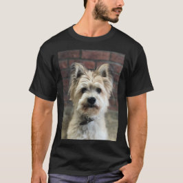 テリア犬の写真パーソナライズ綿 Tシャツ