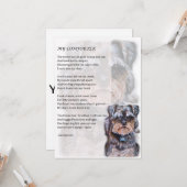 テリア犬の慰める人の詩の挨拶状 カード (正面/裏面インサイチュ)