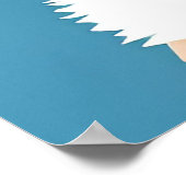 テリア犬の様式化ポートレート ポスター (角)