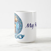 テリア犬の装飾イラストレーション コーヒーマグカップ (中央)