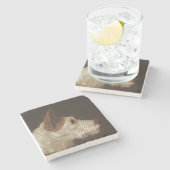 テリア犬の頭（James Ward著） ストーンコースター (横)