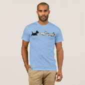 テリア犬の3点アンティークセット Tシャツ (正面フル)