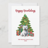 テリア犬家族のクリスマス シーズンカード (正面)