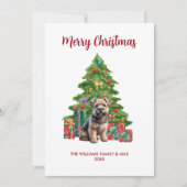 テリア犬家族のクリスマス シーズンカード (正面)