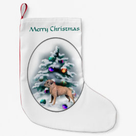 テリア縁どクリスマス スモールクリスマスストッキング
