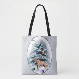 テリア縁どクリスマス トートバッグ