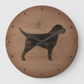 テリア縁どシルエット素朴スタイル ラージ壁時計 (正面)