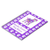 テリア縁どドッグキスシルエット可愛いPPY&B ノートブック (左側)