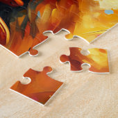 テリア縁どドッグポートレートアクリルアートプリントドッグ ジグソーパズル (側面)