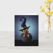 テリア縁どハロウィーン カード (黄色い花)