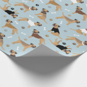 テリア縁どーのボーンズとポーズ ラッピングペーパー (角)