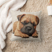 テリア縁どーの子犬が可愛い眠れるアートを育てる クッション (ブランケット)