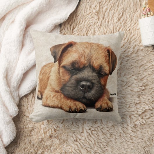 テリア縁どーの子犬が可愛い眠れるアートを育てる クッション (ブランケット)