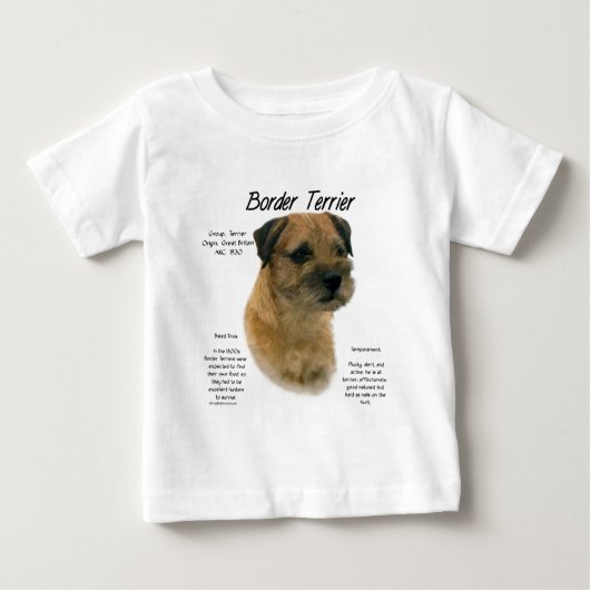 テリア縁どーの履歴デザイン ベビーTシャツ (正面)