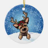 テリア縁どートインデアクリスマスセラミックオーナメント セラミックオーナメント (正面)