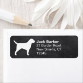 テリア縁どードグブリードシルエット差出人住所 ラベル (インサイチュ)