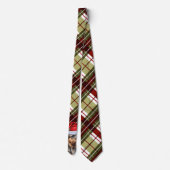テリア縁どーレッド・グリーン・プレイド・ホリデー・クリスマス ネクタイ (裏面)