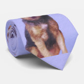 テリア縁どー絵画ズ – かわいいオリジナルドッグアート ネクタイ (ロール)