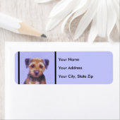 テリア縁どー絵画ズ – かわいいオリジナルドッグアート ラベル (インサイチュ)