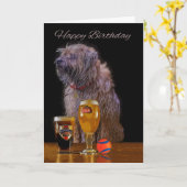 テリア色彩の鮮やか縁どーの誕生日グリーティングカード カード (黄色い花)