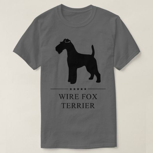 テリア黒シルエットプレミアム用ワイヤー Tシャツ (デザイン正面)