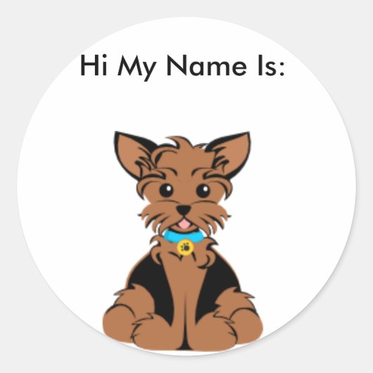 テリア – Ruffreyステッカー ラウンドシール (正面)