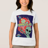 テリコラス - 人類に怯える宇宙人 トライブレンドTシャツ (正面)