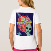 テリコラス - 人類に怯える宇宙人 Tシャツ (裏面)