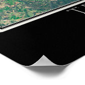 テリコ湖テネシー衛星ポスターマップ ポスター (角)