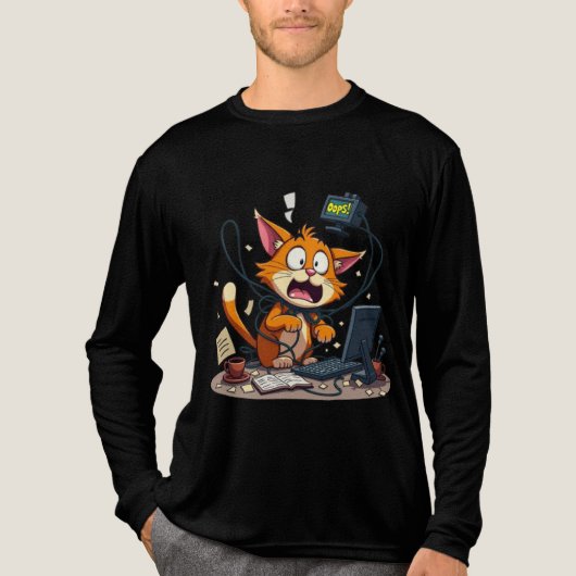 テリファイドキャットケーブルオプステクノロジーフェイル トライブレンドＴシャツ (正面)