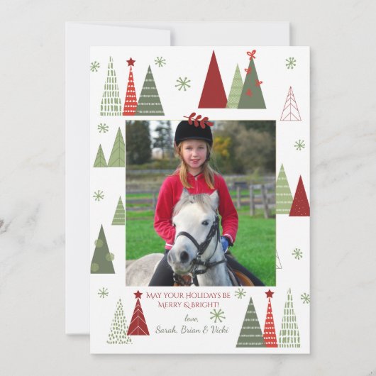 テリフィックツリーズフォトホリデーカード シーズンカード (正面)