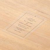 テリモノグラム縁どモダン結婚ズ アクリル招待状 (レイダウン)