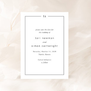 テリモノグラム縁どモダン結婚ズ セーブザデート