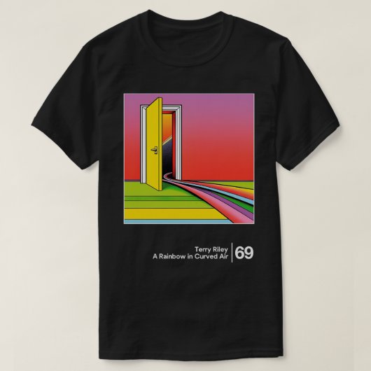 テリーライリーオリジナルミニマルなグラフィックアートワークDe Tシャツ (デザイン正面)