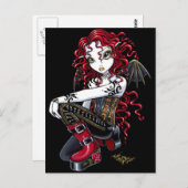 テリーレッドタトゥード妖精の国はがき ポストカード (正面/裏面)