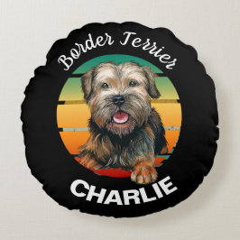 テリ縁どアカスタムー円枕 ラウンドクッション