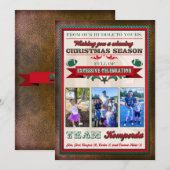 テリ K カスタム フットボール インバイト クリスマス 招待状 (正面/裏面)