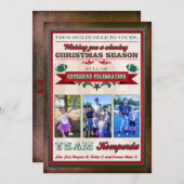 テリ K カスタム フットボール インビート クリスマス 招待状 (正面/裏面)