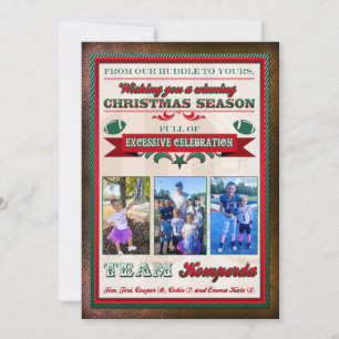 テリ K カスタム フットボール インビート クリスマス 招待状