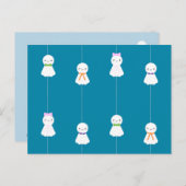 テルてるぼず – かわいい日本の人形 ポストカード (正面/裏面)